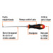 Desarmador plano 3/16" x 6" mango Comfort Grip, TRUPER