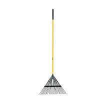 Escoba metálica para jardín, recta, 24 dientes, mango 54"