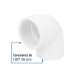 Codo 90° de PVC de 1-1/2", FOSET