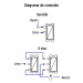 Placa armada 1 interruptor 1 escalera,blanco, línea Italiana