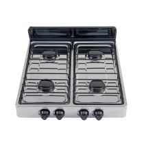 Parrilla de gas de sobreponer 4 quemadores, inox, FOSET