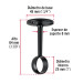 Soporte negro para tubo redondo de closet, HERMEX