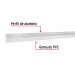 Guardapolvo fijo de 120 cm, aluminio, HERMEX