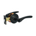 Cerradura manija "Milán" p/baño, negro, cil latón, BASIC
