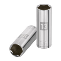 Dado largo de 13 mm, 6 puntas, cuadro 1/4", TRUPER