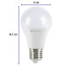 Pack 4 focos LED 9W (60W) A19, 6500K blanca fría, 800 lm