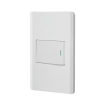 Placa armada blanca 1 interruptor 1.5 módulos, Lisboa