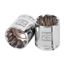Dado de 29 mm, 12 puntas, cuadro 1/2", TRUPER