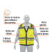 Chaleco seguridad reforzado amarillo con bolsas, M, EXPERT