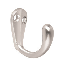 Gancho sencillo tipo perchero, 4 cm, níquel satinado, HERMEX