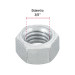 Bolsa con 100 tuercas 3/8" hexagonales de acero galvanizado