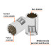 Dado de 11 mm, 12 puntas, cuadro 1/4", TRUPER