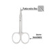 Tijera para manicure 3-1/2", punta extrafina, PRETUL
