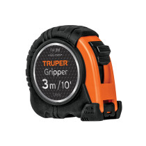Flexómetro Gripper contra impactos 3 m cinta 13 mm, TRUPER