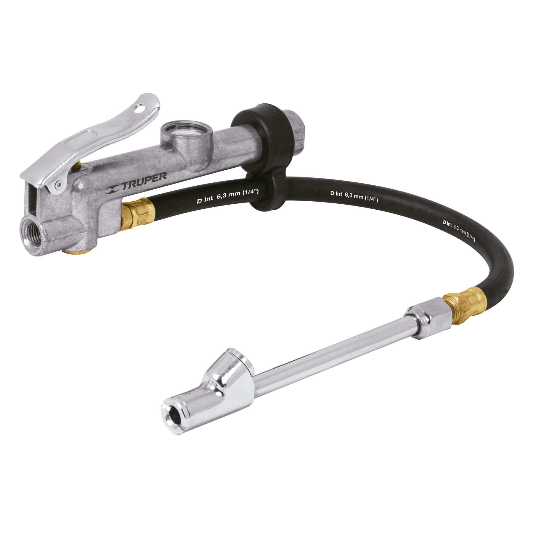 Inflador calibrador de cabeza doble, profesional, TRUPER