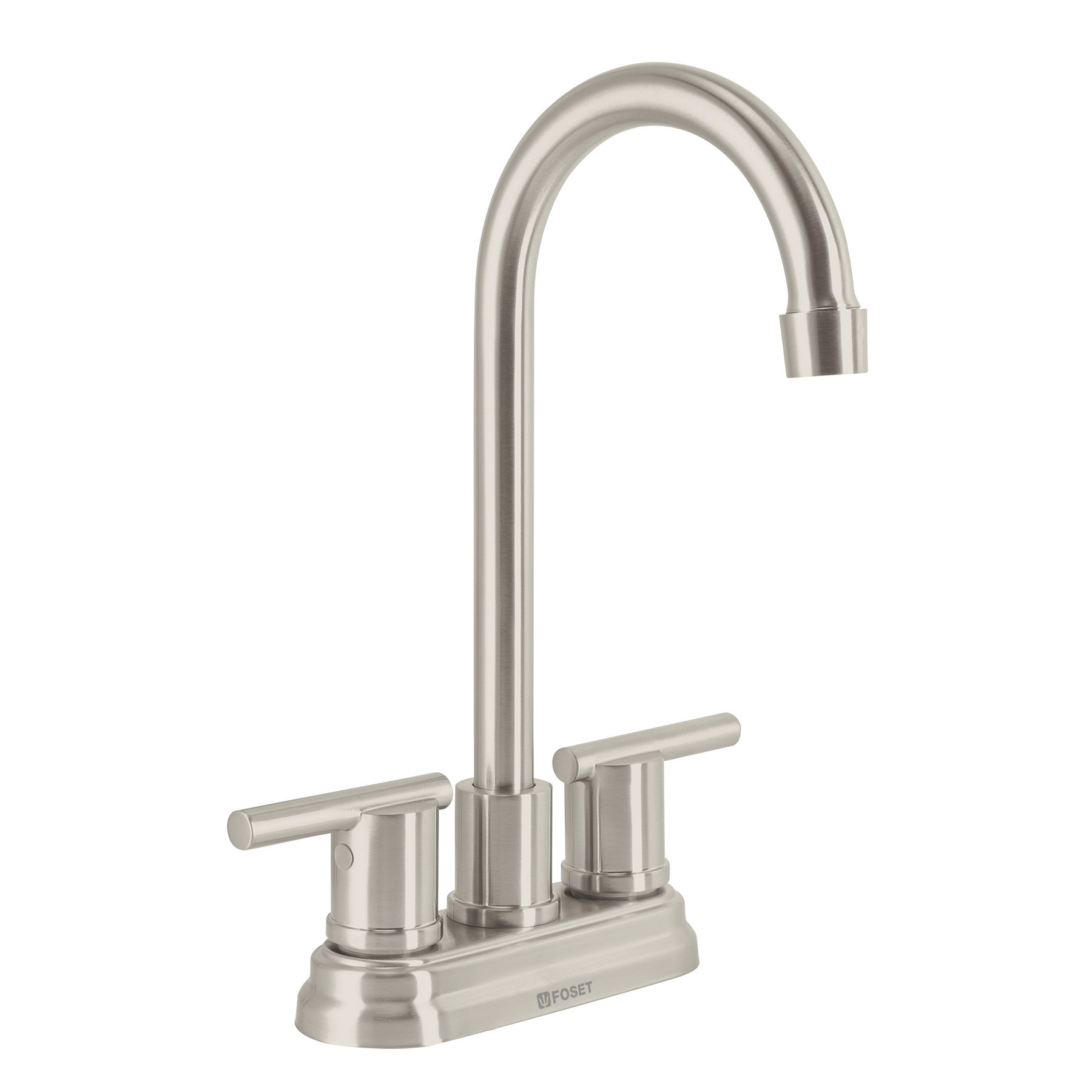 Mezcladora satín 4" para lavabo cuello tipo bar, ELEMENT