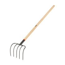 Cultivador forjado, 5 dientes, mango de 60", TRUPER