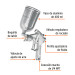 Pistola para pintar LVMP vaso aluminio, 1.7 mm, TRUPER