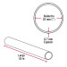 Tubo redondo para clóset, 1.8 m, acero cromado, HERMEX