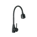 Monomando para fregadero con cuello flexible, negro, TÚBIG