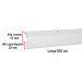 Guardapolvo automático 100 cm blanco, HERMEX