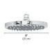 Regadera cromo 8" plato redondo, sin brazo, FOSET ELEMENT