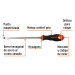 Desarmador plano 3/8" x 8" mango Comfort Grip, TRUPER