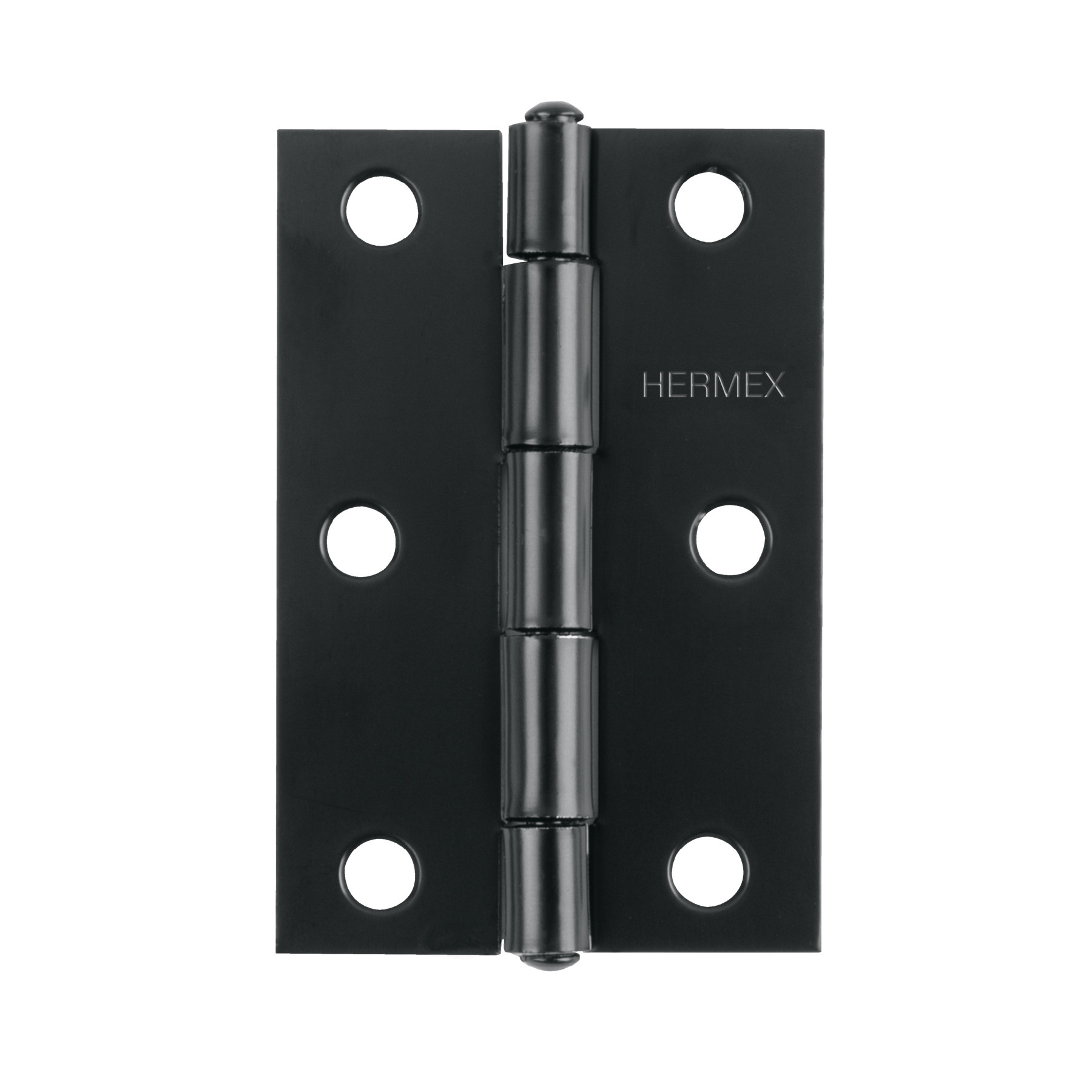 Bisagra rectangular 2-1/2 x 1-5/8", acero negro mate, HERMEX