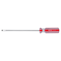 Desarmador plano 1/4 x 8" mango de PVC, PRETUL