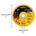 Disco abrasivo de corte preciso metal 7" x 1.5 mm, PRETUL