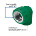 Codo 90° PPR, 1/2", rosca hembra con inserto metálico, FOSET