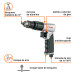 Taladro neumático reversible 3/8", TRUPER