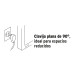 Extensión doméstica aterrizada 3 m blanca con clavija plana
