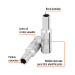 Dado largo de 8 mm, 6 puntas, cuadro 3/8", TRUPER