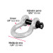 Grillete de acero forjado 1/4", FIERO