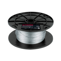 Metro de cable rígido 1/16" de acero 7x7 hilos, 300 m, FIERO