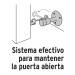 Tope metálico para puerta con gancho, HERMEX