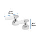 Juego de manerales cono p/lavabo-fregadero, cromo, BASIC