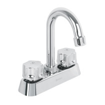 Mezcladora 4" lavabo, ABS, cuello bar, hexagonal, BASIC
