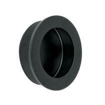 Jaladera de embutir circular No. 3 acabado negro