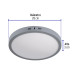 Luminario LED plafón 24W 6500K, redondo, gris, VOLTECK