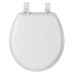Asiento redondo acojinado para WC, cerrado, blanco, AQUA