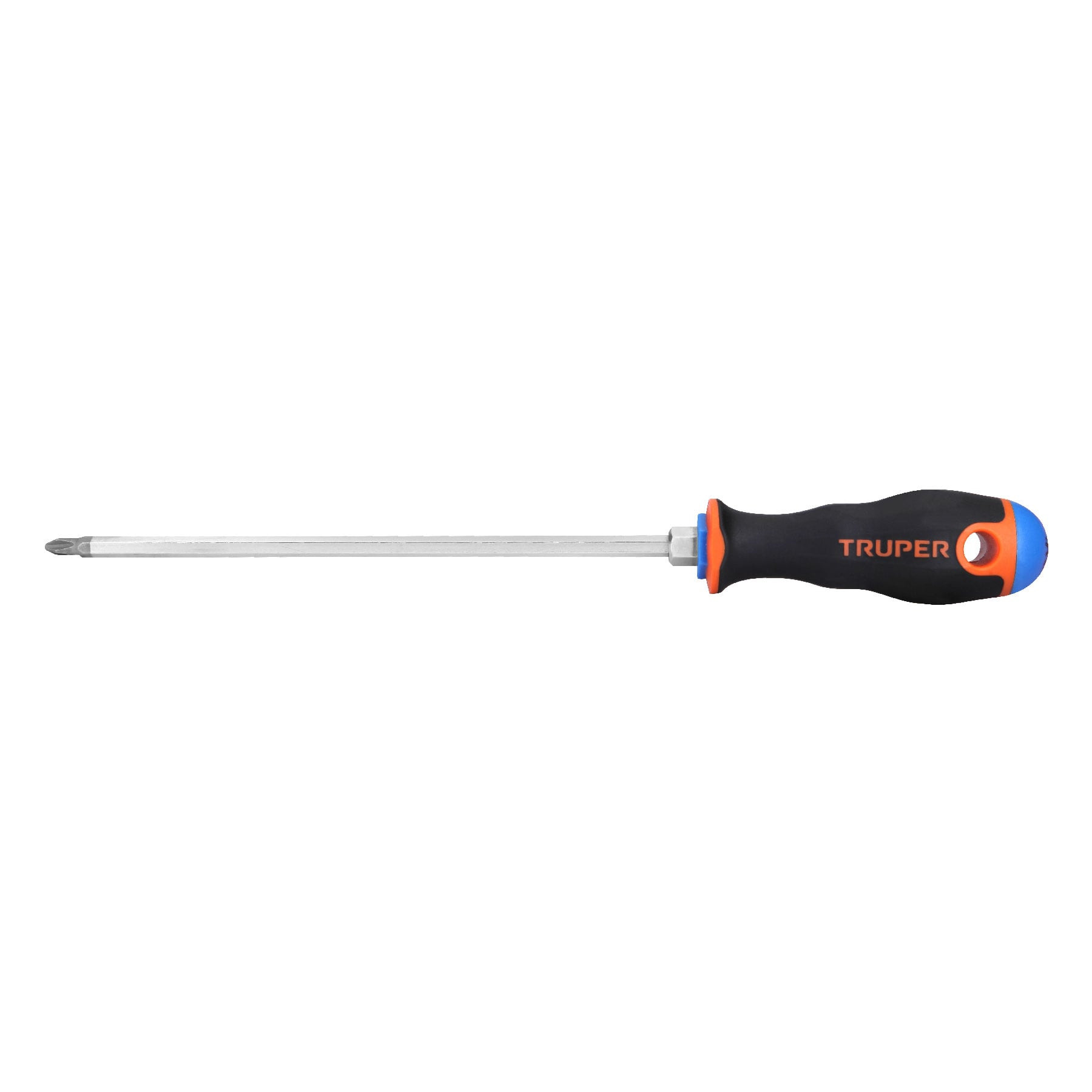 Desarmador de cruz 1/4" x 8" mango Comfort Grip, TRUPER