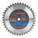 Disco sierra 8-1/4" para madera, 40 dientes centro 5/8"