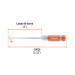 Desarmador cabinet 1/8" x 4" mango de acetato, TRUPER