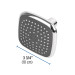 Regadera cuadrada de ABS 3-3/4" sin brazo, FOSET BASIC