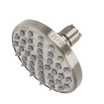 Regadera satín 4" plato redondo, sin brazo, FOSET ELEMENT