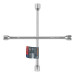 Llave de cruz 14" pulida y cromada, TRUPER