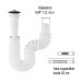 Céspol flexible de polietileno con contra, para lavabo,FOSET