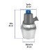 Luminario suburbano con foco LED 30W 6500K y sensor de luz
